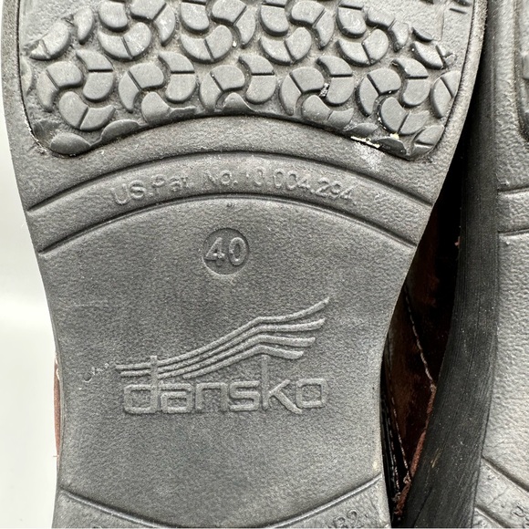 DANSKO Professional Women's Size 40 Antique Brown Leather Clogs Shoes - Picture 10 of 11